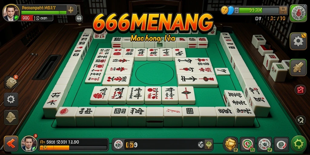 Tampilan screenshot dari gameplay Mahjong mendebarkan di 666MENANG.