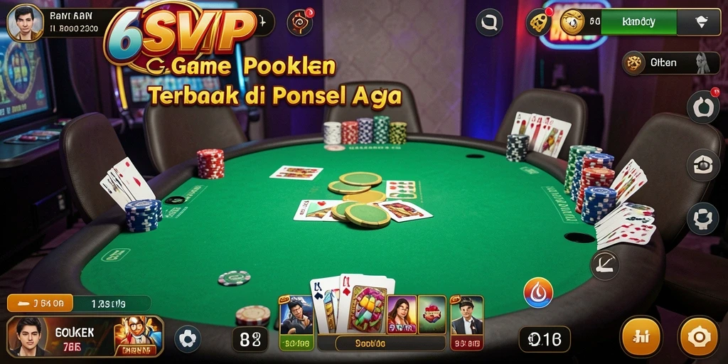Tampilan screenshot gameplay poker di 6SVIP yang menegangkan.