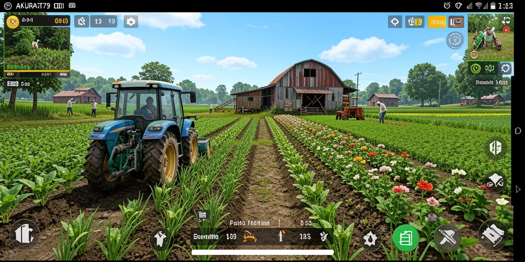 Tampilan gameplay menarik dari AKURAT79 dengan aktivitas pertanian.