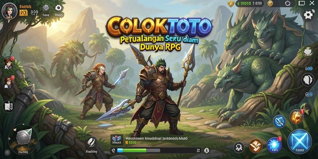 Tampilan gameplay COLOKTOTO yang menakjubkan dengan pertempuran RPG.