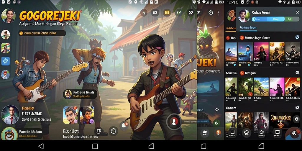 Gameplay menampilkan interaksi musik yang seru dan kreatif.