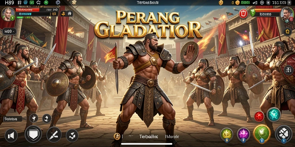 Screenshot utama H89 menampilkan aksi pertarungan yang intens dan grafis yang menawan.