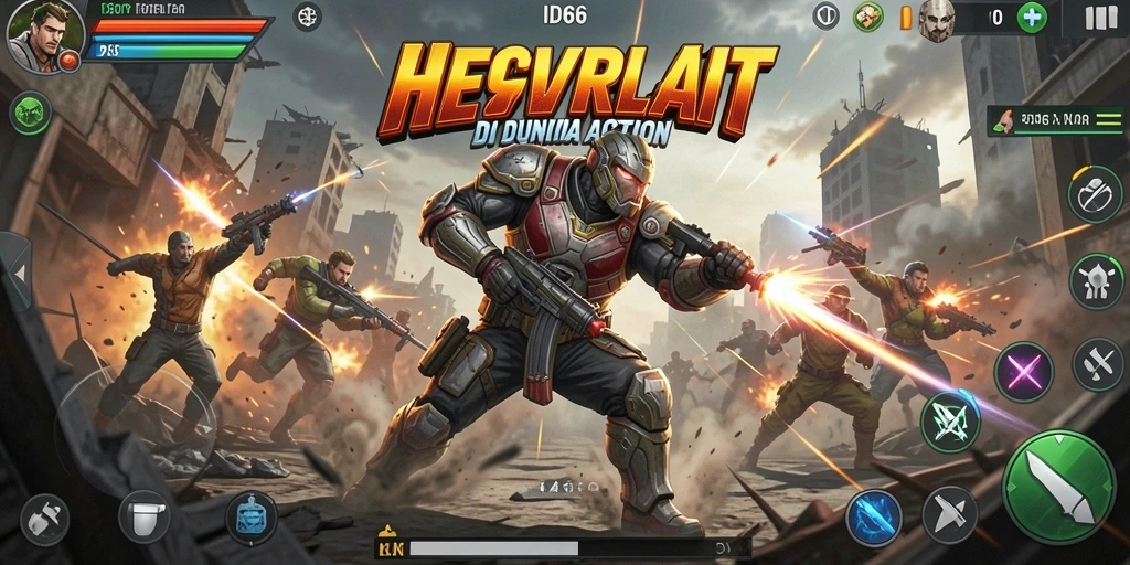 Tampilan seru dari gameplay ID66 yang penuh aksi dan tantangan.
