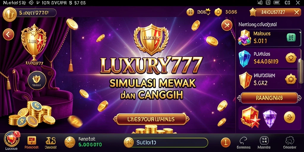 Tampilan menarik dari gameplay mewah LUXURY777.