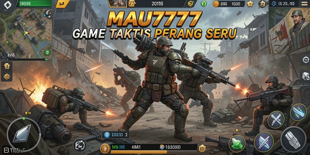 Screenshot MAU777 menampilkan aksi seru dalam gameplay TPS.