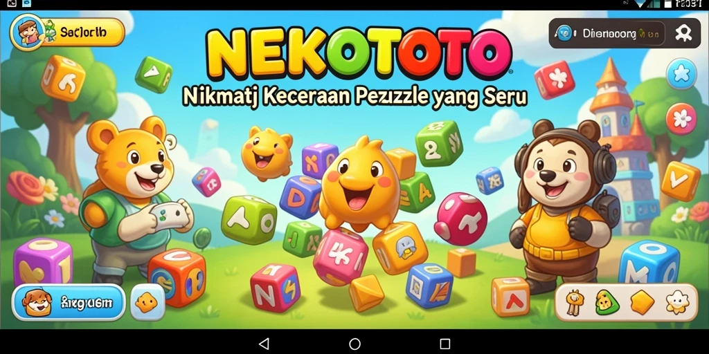 Tampilan gameplay NEKOTOTO yang seru dan penuh warna.