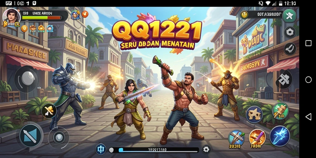 Screenshot menunjukkan gameplay arcade yang penuh aksi dan tantangan.