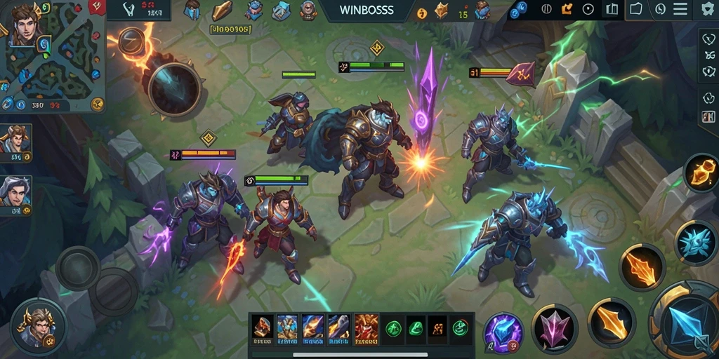 Tampilan gameplay WINBOSS yang penuh aksi dan strategi.